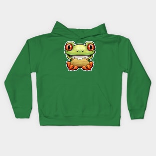 SNAX Frog eating taco Kids Hoodie